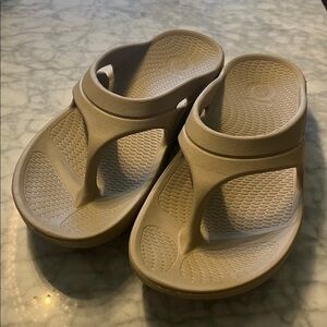 Beige OKA Slide Sandals